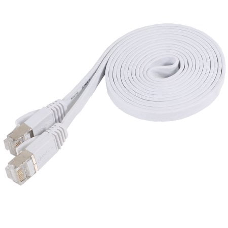 White 10-Pack Buhbo 25 ft CAT7 Shielded RJ45 Ethernet Network Snagless Cable 10Gbps 600 MHz 